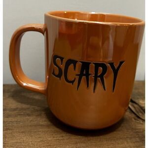 Ciroa Wicked Embossed Haunted Iridescent‎ Orange Halloween Coffee Tea Coffee Cup
